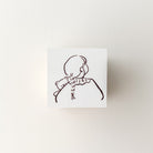 ranmyu Rubber Stamp | Girl Hugging Bear - Simple Paper 