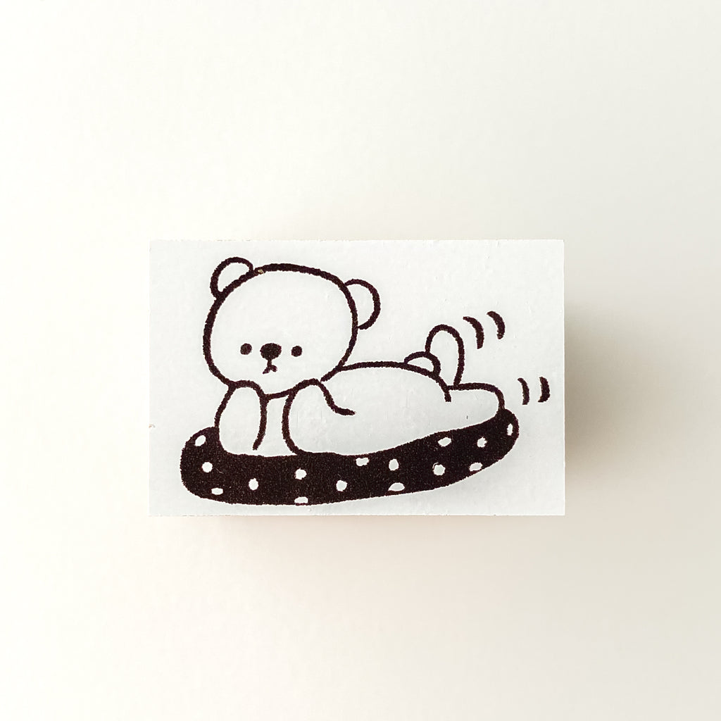 ranmyu Rubber Stamp | Lounging On Blanket - Simple Paper 