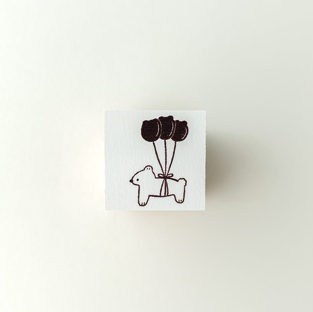 ranmyu Rubber Stamp | Three Balloons - Simple Paper 