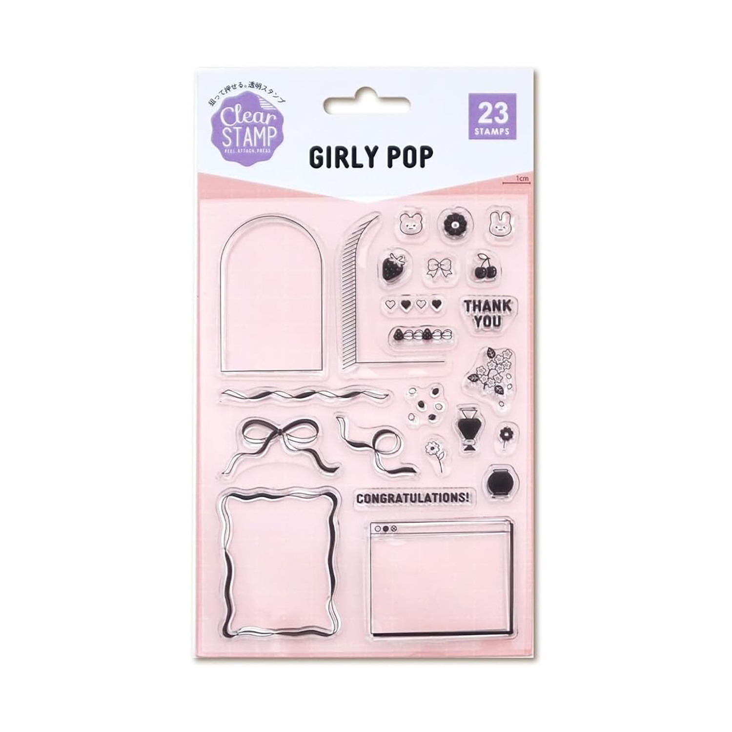 Kodomo No Kao Clear Acrylic Stamps Girly Pop