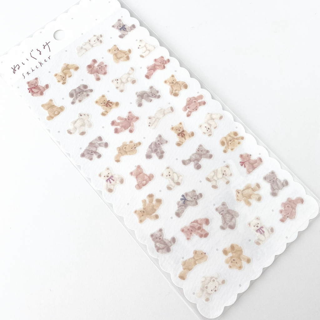 Mind Wave Stuffed Animal Stickers | Teddy - Simple Paper 