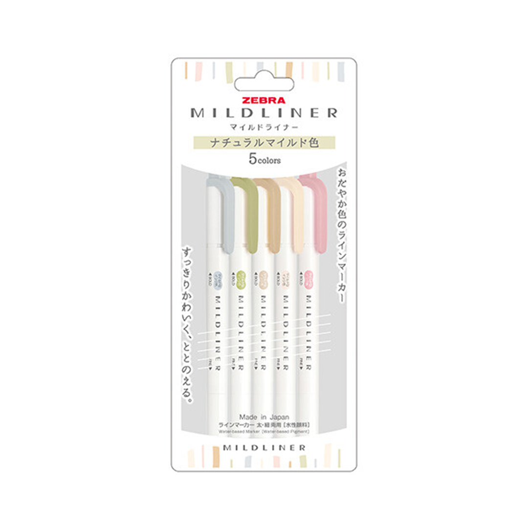 Zebra Mildliner Double-Sided Highlighter | Natural - Simple Paper 