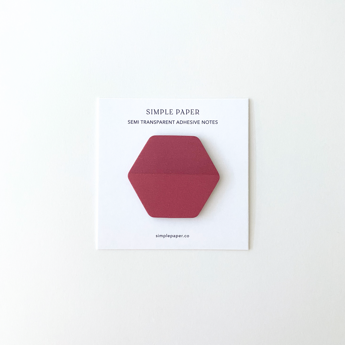 Mini Hexagon Transparent Sticky Notes | Cinnamon – Simple Paper