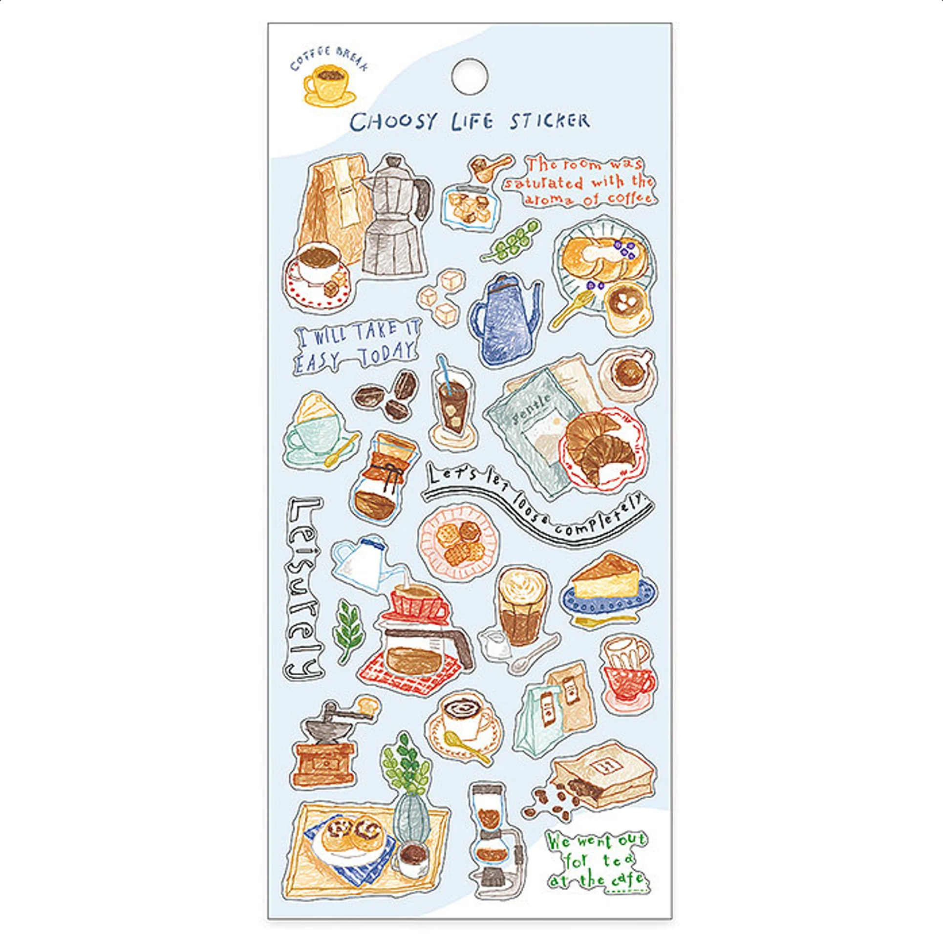 Mind Wave Stickers Choosy Life Coffee Break