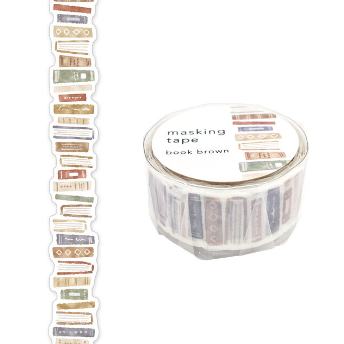 Mind Wave Diecut Washi Tape | Book Brown - Simple Paper 