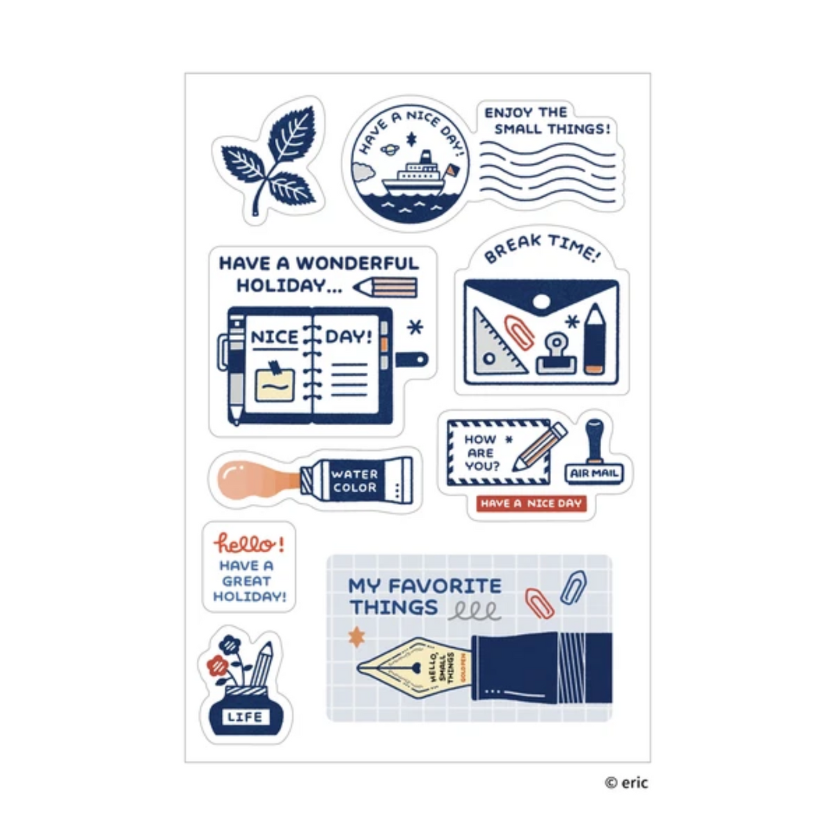 Eric Small Things Multi Stickers | Good Time – Simple Paper