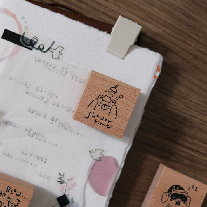 Eileen Tai Wooden Stamps | Beary Ordinary Days | Set D - Simple Paper 