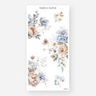Delicate floral sticker clusters in soft blue, cream, and blush tones – August Sheet N by Simple Paper