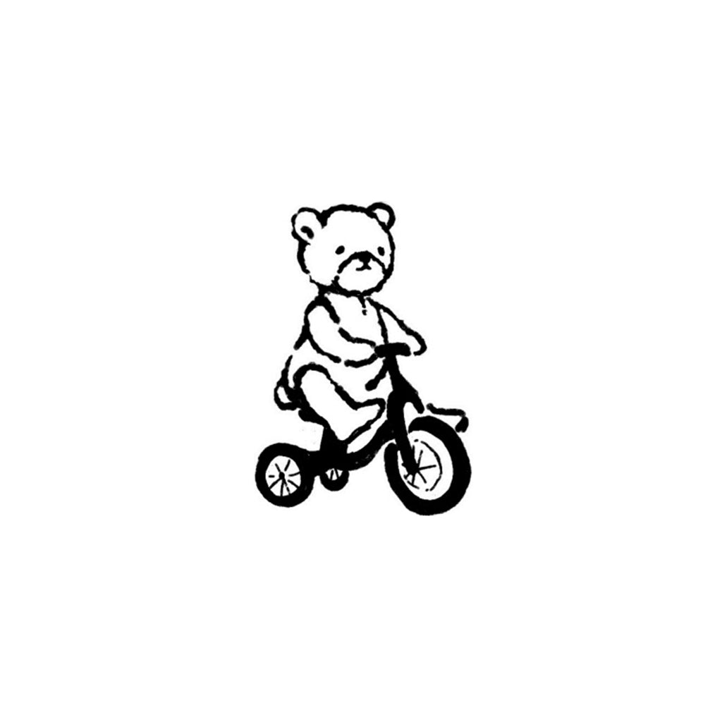 Ma7stamp | Life of a Teddy Bear | Cycling Bear - Simple Paper 