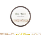 Mind Wave Clear Tape | 7mm | Beige Ribbon - Simple Paper 