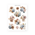 Cafecito – floral hydrangea and rose stickers for journaling and planners