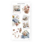 Cafecito – coffee and floral photo collage stickers for journaling and planners