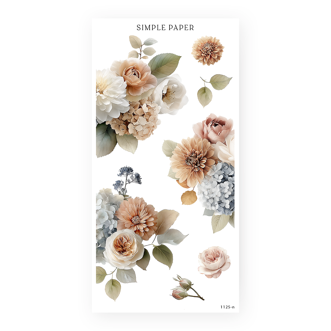 Cafecito – decorative floral border stickers for journaling and planners