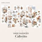 Cafecito – shop favorites sticker bundle with coffee, florals, and café scenes