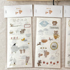 ranmyu Washi Sticker Set | Light Autumn Bear - Simple Paper 