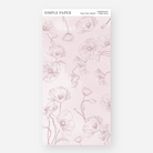 Rosé Glow easy-tear washi tape sheet with delicate floral patterns, included in the Celebration Easy-Tear Washi Bundle by Simple Paper.