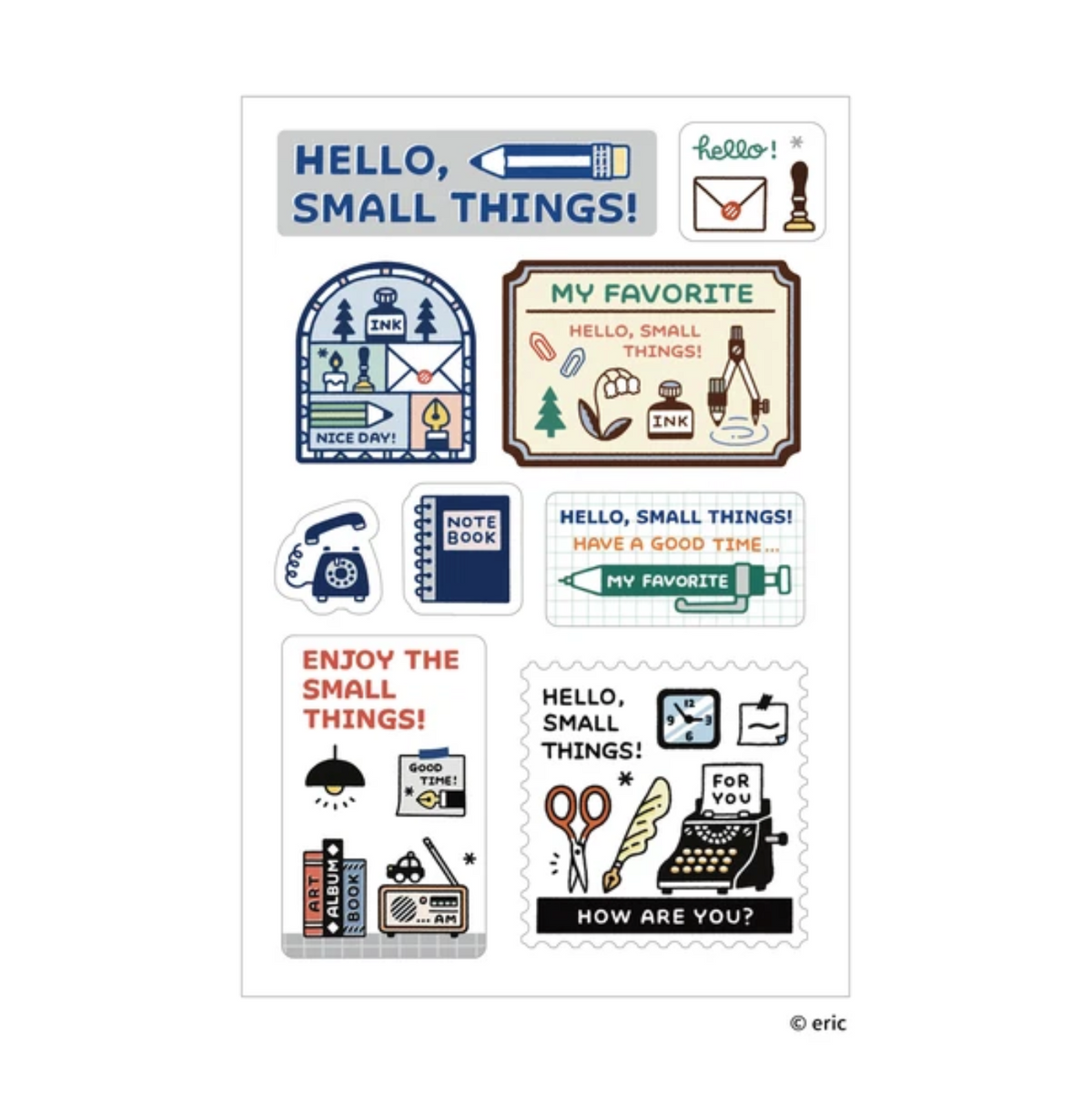 Eric Small Things Eric Small Things Multi Stickers | My Desk – Simple Paper