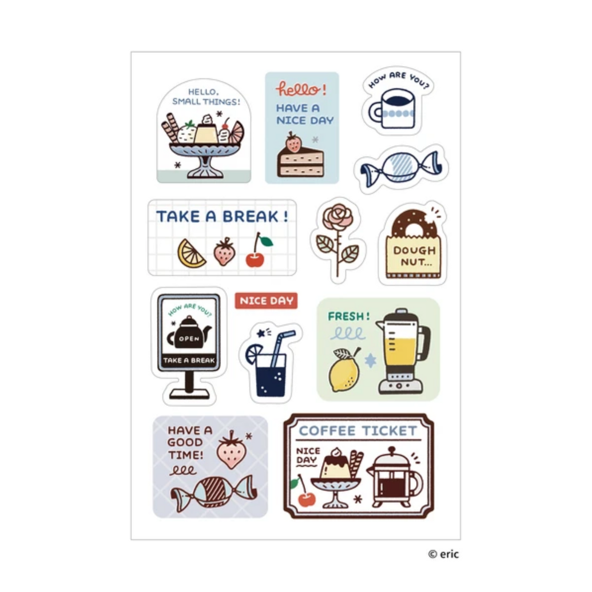Eric Small Things Multi Stickers | Tea Time – Simple Paper