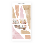 Fall in Love – torn paper journaling stickers with Parisian and floral designs