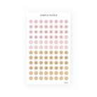 Fall in Love – calendar dot stickers in pink and beige for journaling and planners