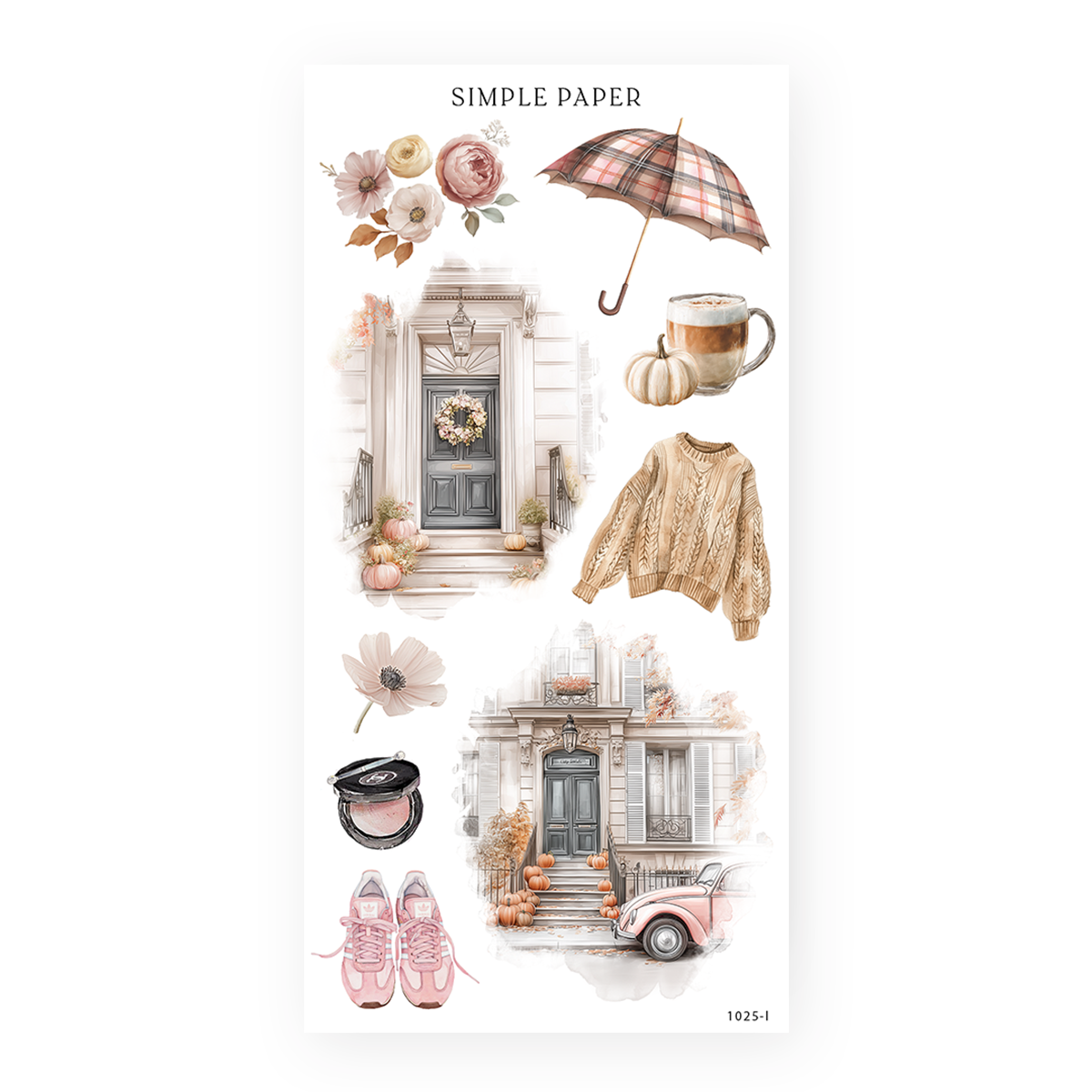 Fall in Love – cozy autumn doorway stickers for journaling and planners