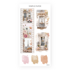 Fall in Love – filmstrip journaling stickers with doors, florals, and the Eiffel Tower