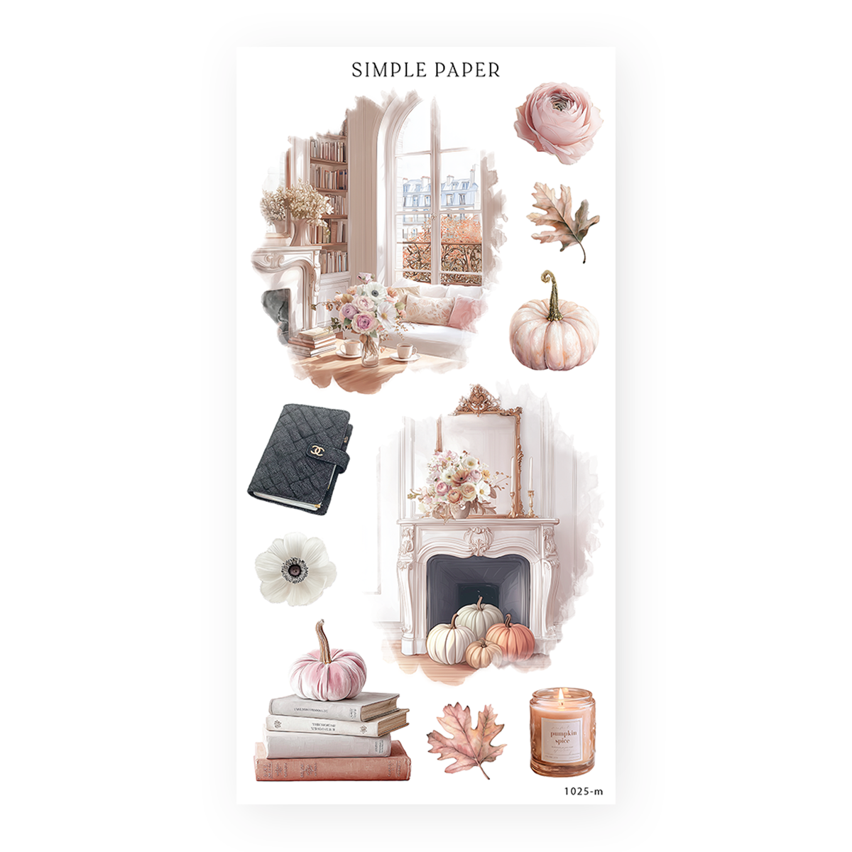 Fall in Love – cozy Parisian autumn stickers for journaling and planners