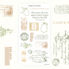 Golden Autumn – Bonus sheet stickers with vintage postal stamps and pears