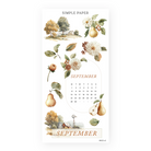 Golden Autumn – Monthly calendar planner stickers with autumn florals and countryside