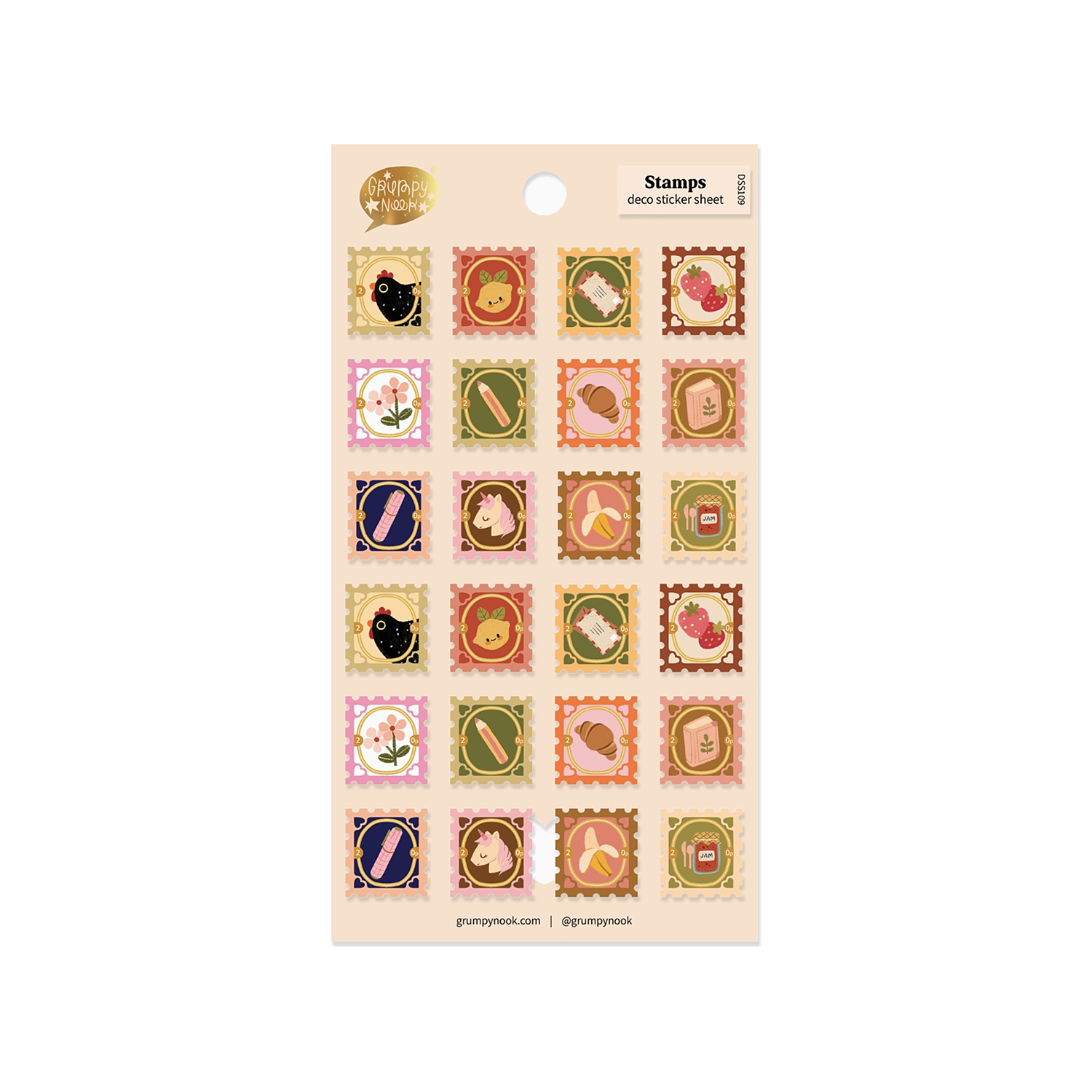 Grumpy Nook | Deco Sticker Sheet | Stamps – Simple Paper