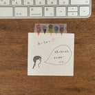 JIZAI COMBI clear stamp braid edition by mizushima, transparent character stamp with braided hairstyle accessory.