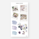 Polaroid-style cottagecore stickers with berries, ducks, teacups, and color swatches – July Sheet J by Simple Paper