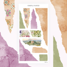 Letters From Tuscany – Textured journaling pieces featuring torn edges, map fragments, and layered illustrations