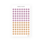 Letters From Tuscany – Coordinated round number stickers in soft Tuscany tones