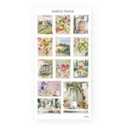Letters From Tuscany – Mini sticker stamps with doors, hillsides, and café corners