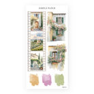 Letters From Tuscany – Villa windows, fountains, and floral balconies in soft watercolor