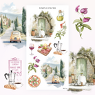 Letters From Tuscany – Café scene, charcuterie, and countryside road in watercolor style
