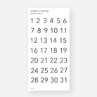 Number Sticker Sheet | Medium | Vol. 1 - Simple Paper