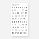 Number Sticker Sheet | Small | Vol. 2 - Simple Paper