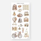 Academic lifestyle journaling stickers with cozy study details, perfect for layering with October’s library-themed kit