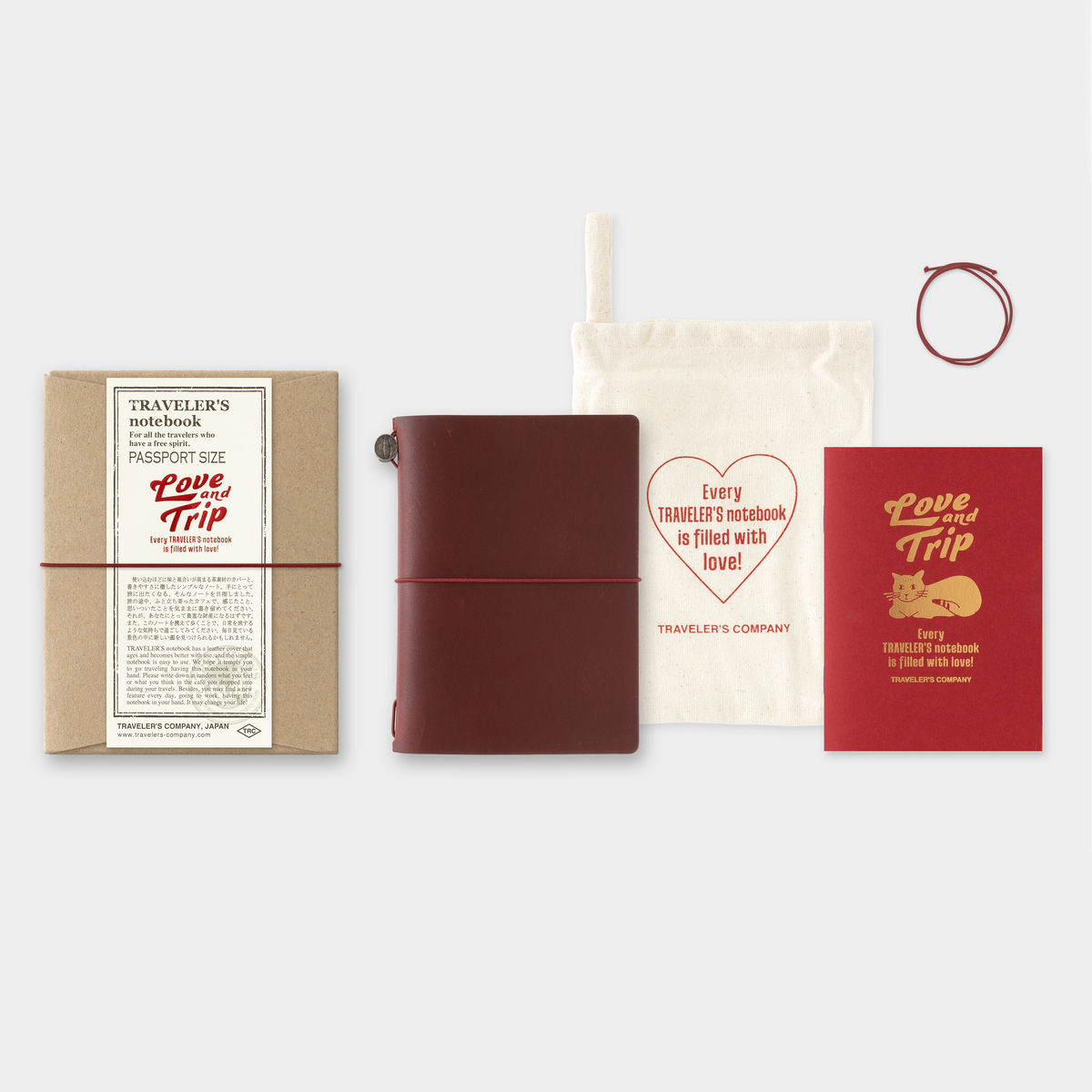 Love And Trip Red Passport - PER CUSTOMER | Simple Paper