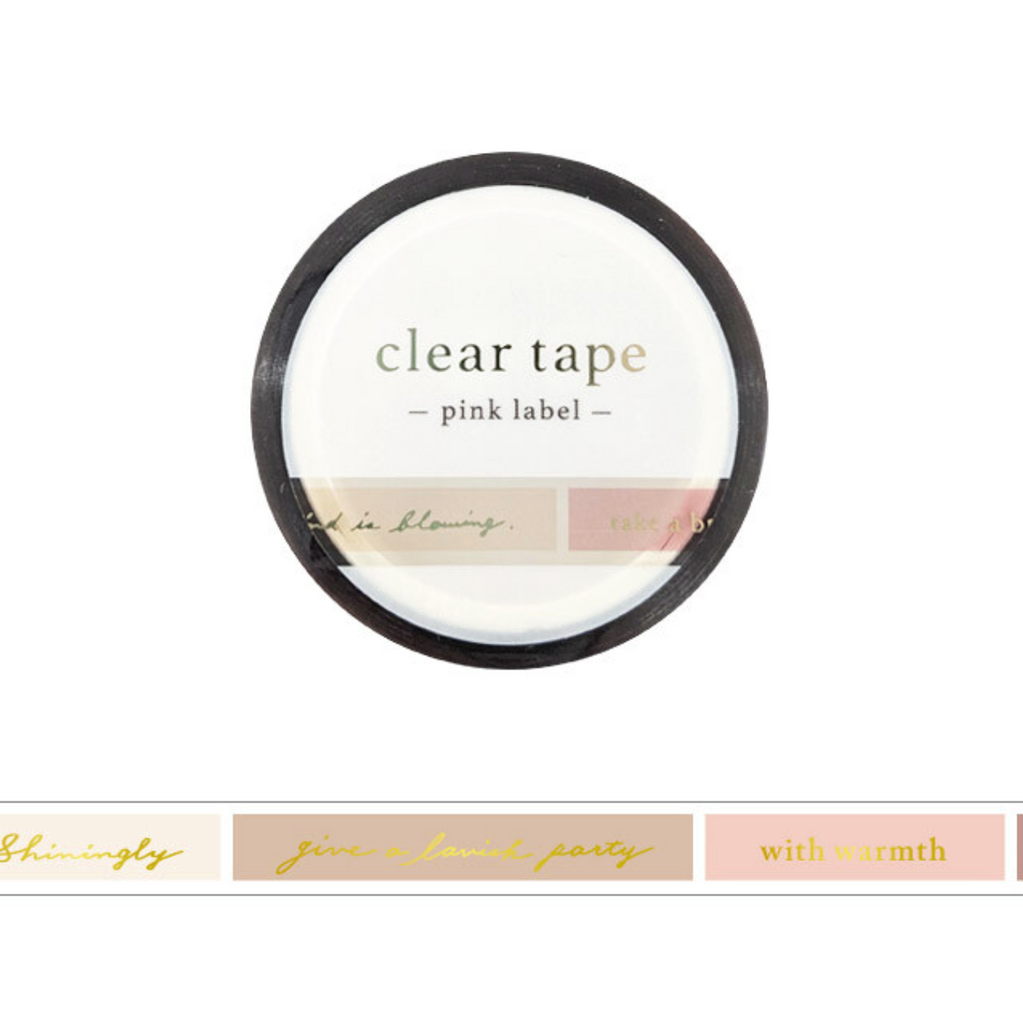 Mind Wave Clear Tape | 7mm | Pink Label - Simple Paper 