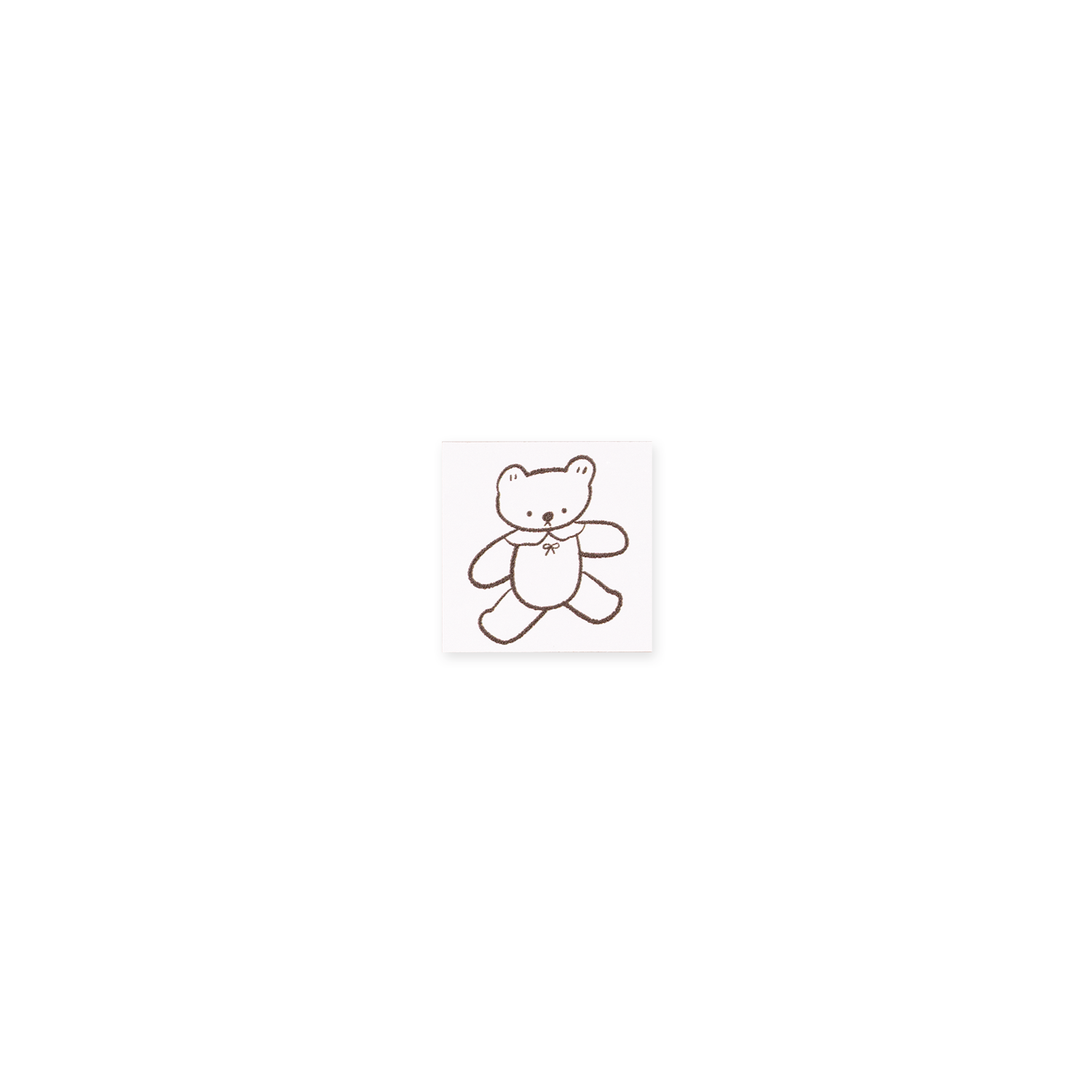 ranmyu Rubber Stamp Bear With Pretty Collar