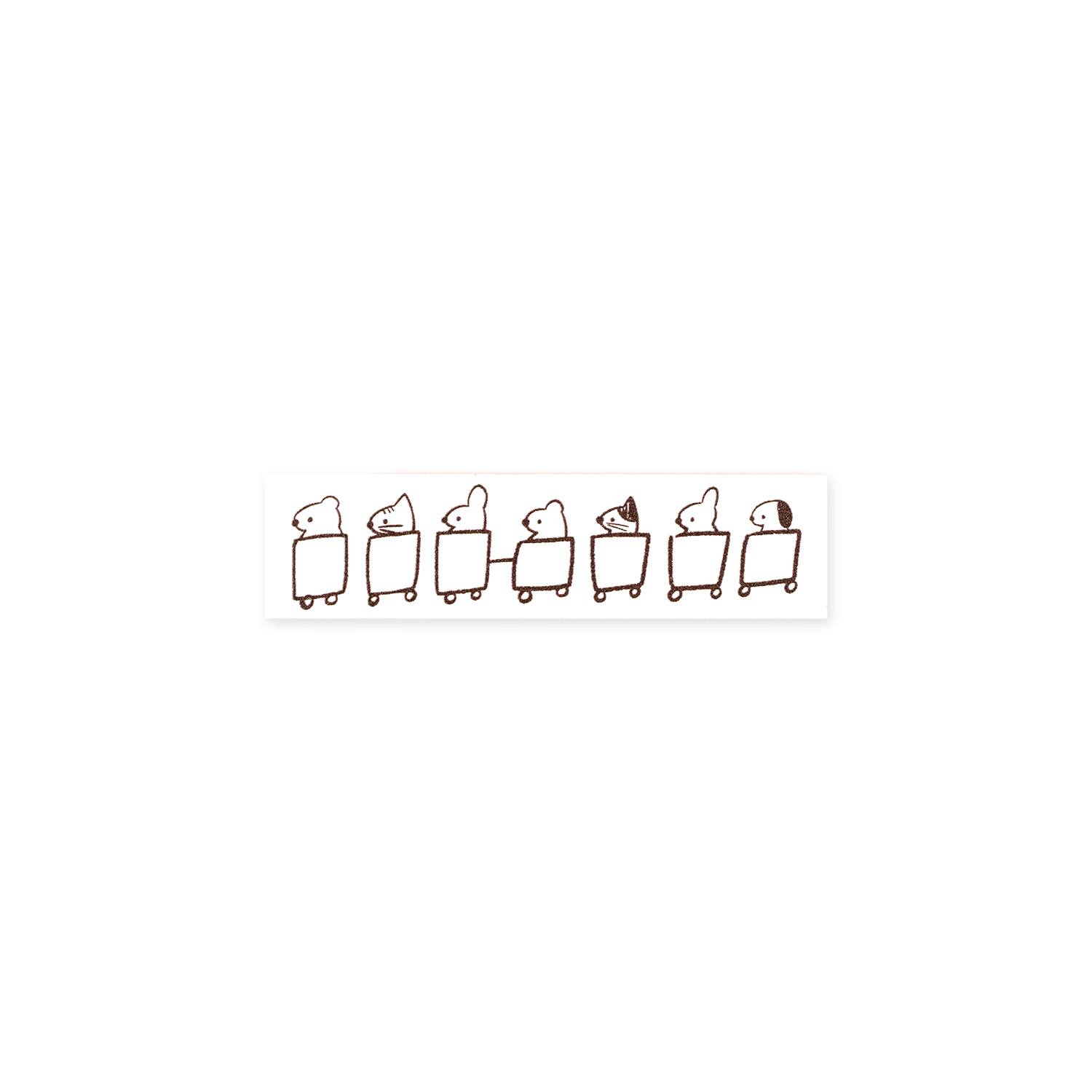 ranmyu Rubber Stamp Tiny Friends Train
