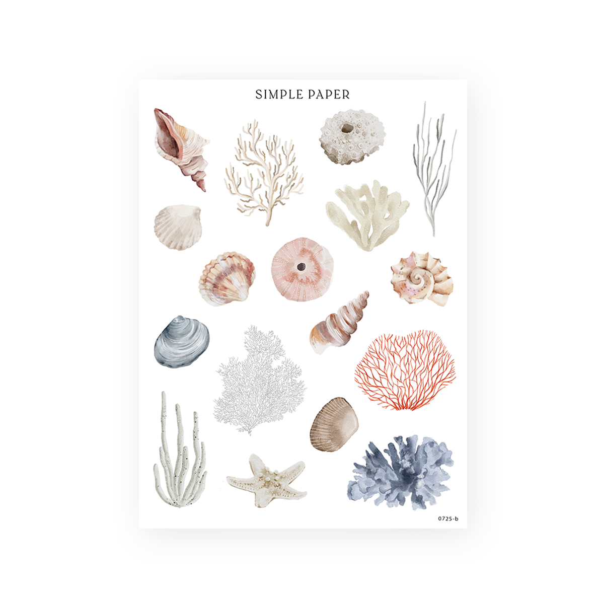 Ocean shells, coral branches, and reef cutouts—ideal for layering soft textures in coastal journaling and summer spreads