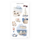 Sea turtles, beach umbrellas, sailboats, and summer accessories—perfect for breezy coastal spreads, vacation journaling, and seaside memory pages