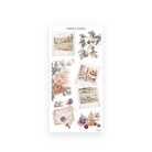 Autumn Living Sheet J sticker sheet: watercolor photo frames, wax-sealed envelopes, fig postcard, peonies and washi rolls