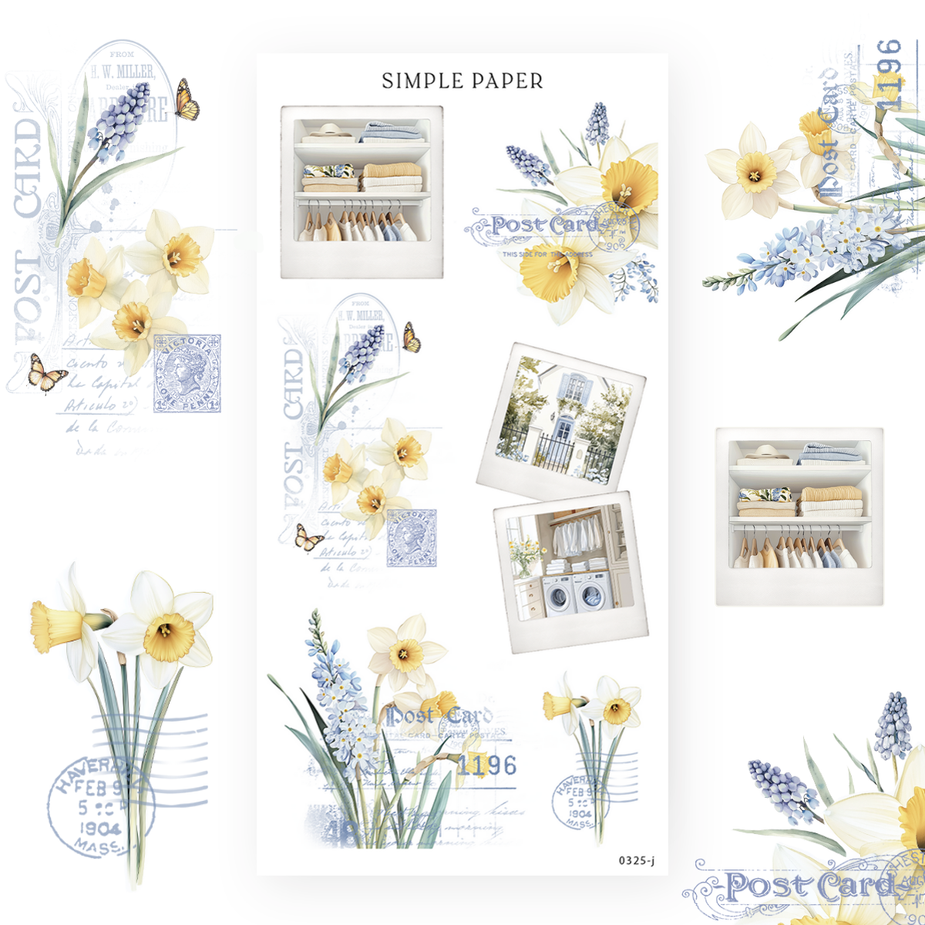 Spring Refresh Stickers | Daffodil & Lavender Journaling Sheets ...