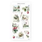 Polaroid strawberry photos, postage marks, envelope florals — ideal for photo journal spreads, happy mail themes, and summer layouts