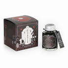 Teranishi Guitar Taisho Roman Haikara Antique Black Ink, bottle with its box on a white background